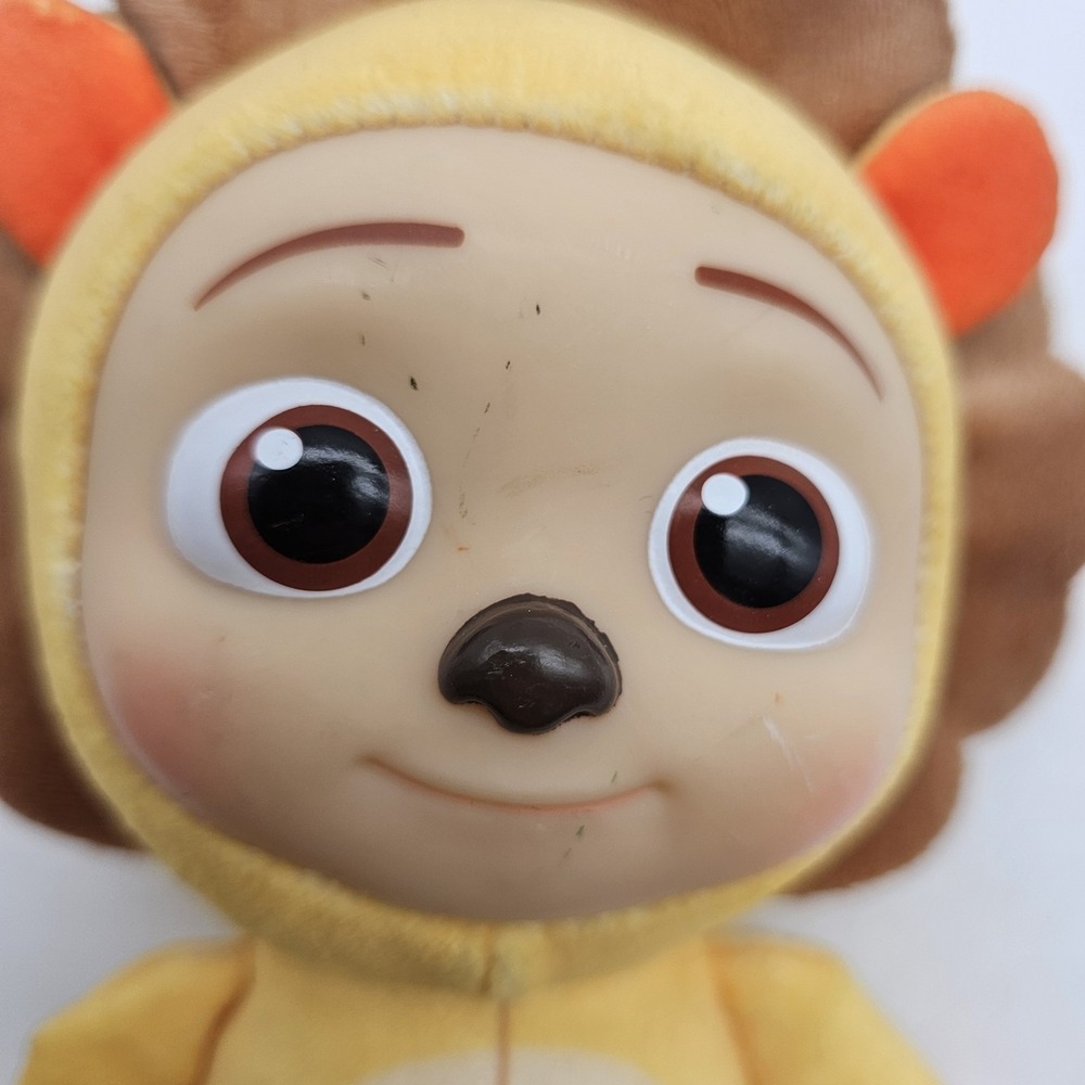 Cocomelon JJ Lion Costume Plush Doll Stuffed Toy Small Yellow Soft Cute
